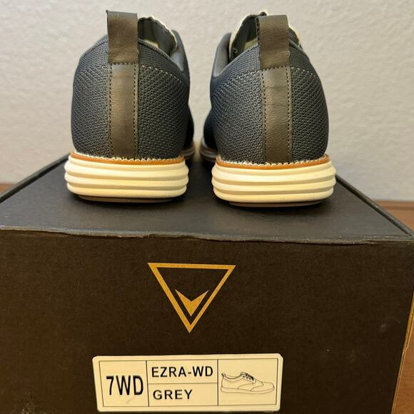 Vance Co. Men's Ezra Grey Knit Wingtip Oxford Tru Comfort Foam Size 7 Wide New - Picture 4 of 13